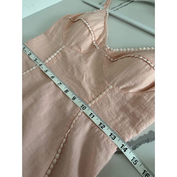 Selfie Leslie Babygirl Structured Bust Circle‎ Lace Trim Dress Pink Size Large - Picture 7 of 12